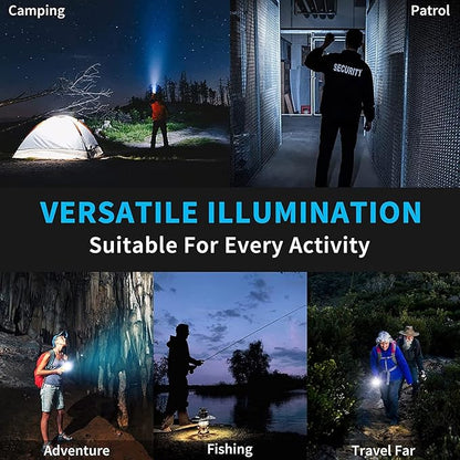LED TorchCompact Handheld Battery Powered,Mini Torch Water Resistant for Camping, Tactical Torch Flashlights with High Lumens, Mini Flashlight for Emergency Outdoor Use, Super Bright