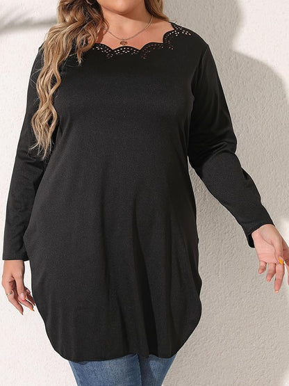 easyforever Womens Plus Size Casual Flowy Tunic Tops Loose Fit Blouses Spring Summer Outfits