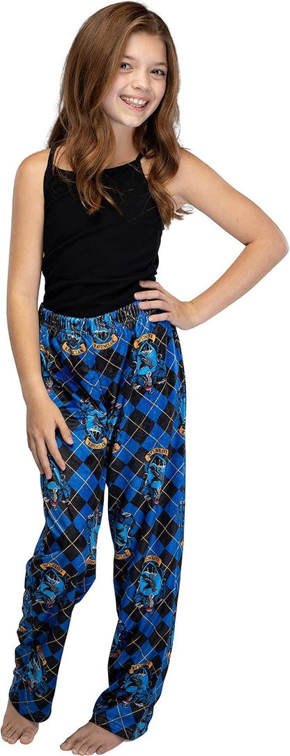 Harry Potter Big Girls Hogwarts Houses Crest Lounge Pants Pajamas.