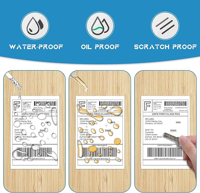 MFLABEL 4x6 Direct Labels, Perforated, Commercial Grade, for Thermal Printer, 250 Labels1 Roll, 2 Rolls