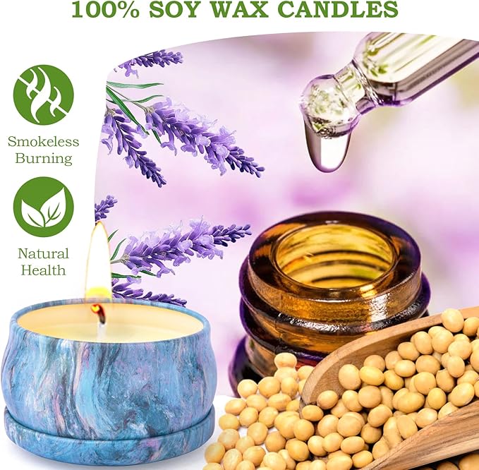 Scented Candles Gift Set, 9 Pack Candles for Home Scented Long Lasting Natural Soy Wax Aromatherapy Candle Set Birthday Gifts for Women Small Jar Candles Pack for Mother's Day Christmas Valentines Day