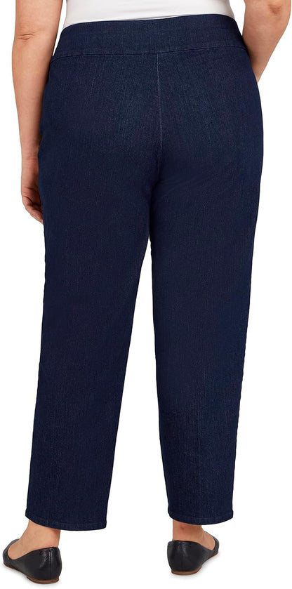 Womens Womens Plus-Size Super Stretch Mid- Rise Short Length Pant