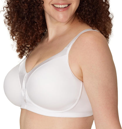 Playtex Women's Wireless Bra, 18 Hour Plus-Size T-Shirt Bras Available, Smoothing, Full Coverage, 4803, Single or 1-Pack