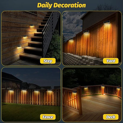 Solar Post Cap Lights Solar Fence Lights, Solar Lights Outdoor Garden Solar Lights Waterproof