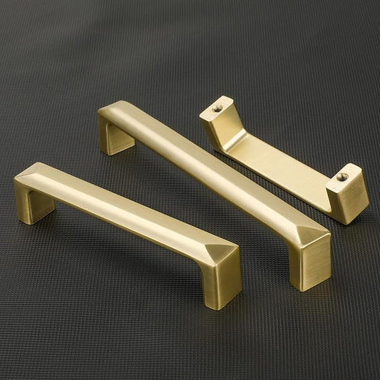 Haidms 5Pack Gold Kitchen Cabinet Handles - Gold Pulls for Cabinet  Drawer, 5in Hole Centers