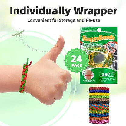 Mosquito Repellent Bracelets, DEET-Free, Individually Wrapped PU Leather Insect & Bug Repellent Wrist Bands (Pack of 12) 's Choice