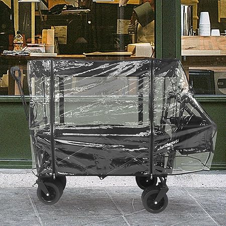 Happyyami Waterproof Wagon Canopy Universal Rainproof Cover for Handcart Garden Cart Stroller Canopy Attachment