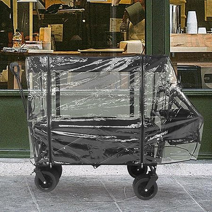 Happyyami Waterproof Wagon Canopy Universal Rainproof Cover for Handcart Garden Cart Stroller Canopy Attachment