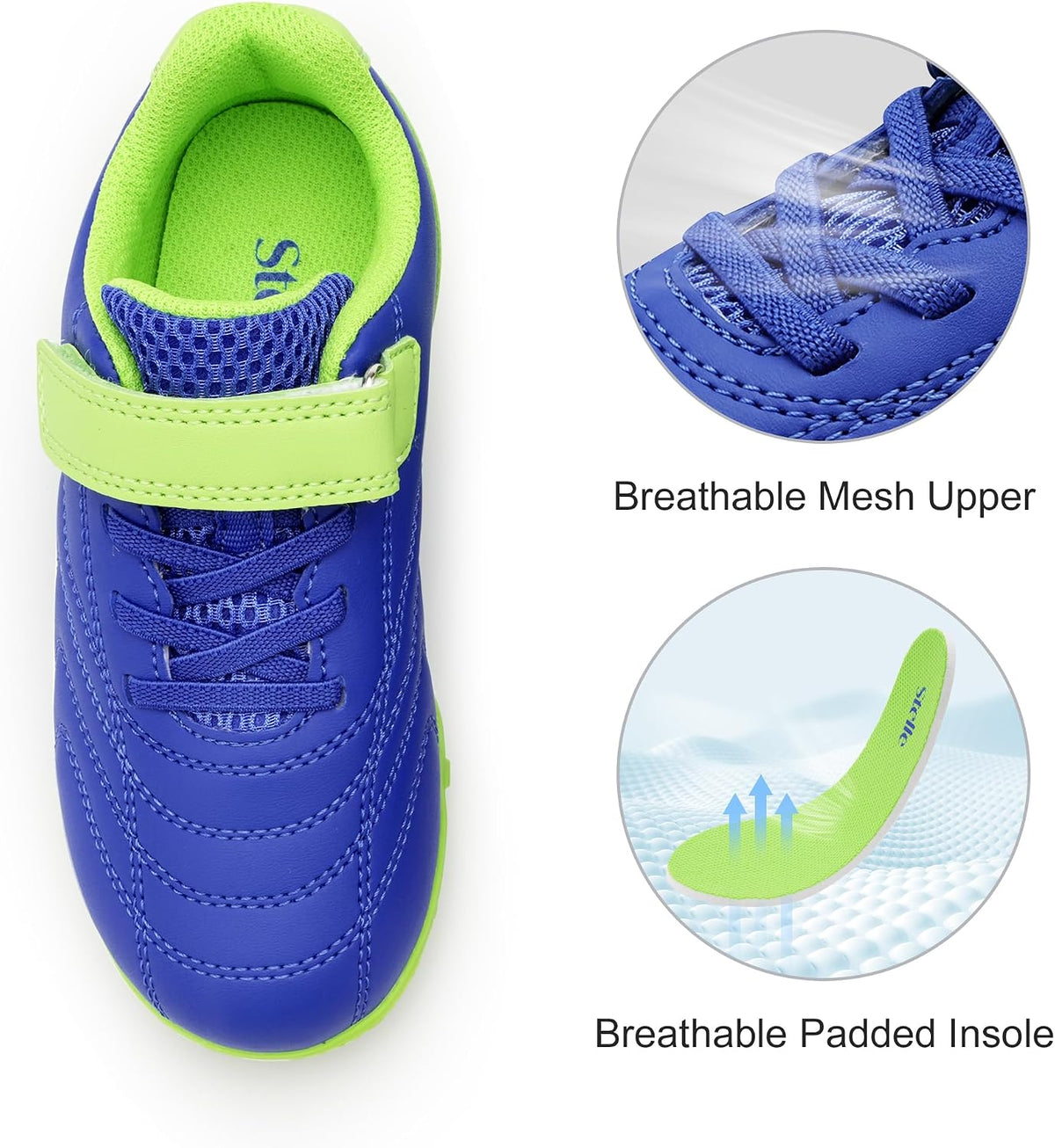 Stelle Baseball Cleats for Girls Boys Softball Shoes Kids Indoor Soccer Turf Shoes Futsal Athletic Cleats for Toddler/Little/Big Kid