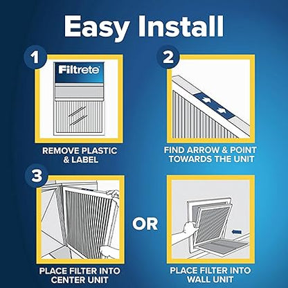 Filtrete 14x30x1 AC Furnace Air Filter, MERV 5, MPR 300, Capture Unwanted Particles, 3-Month Pleated 1-Inch Electrostatic Air Cleaning Filter, 6-Pack (Actual Size13.81x29.81x0.81 in)
