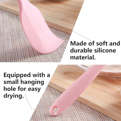 Pink Rubber Spatula for Kitchen Use, 10.8In Silicone Spatulas for Cooking Heat Resistant, Flexible Small kitchen Spatula for Kitchen Nonstick Cookware, Seamless  Dishwasher Safe