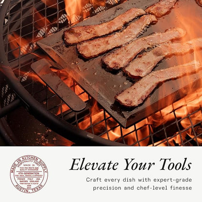 Made In Cookware - Carbon Steel Griddle - (Like Cast Iron, but Better) - Professional Cookware - Crafted in Sweden - Induction Compatible