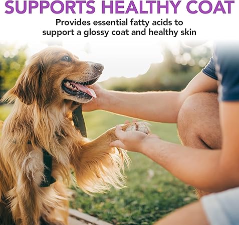 Vets Best Brewers Yeast  Garlic Chews, Omega 3 for Dogs Healthy Skin  Coat Protection for Dogs, Dog Formulated with Veterinary Recommended Dosage, Garlic Supplements, 60 ct
