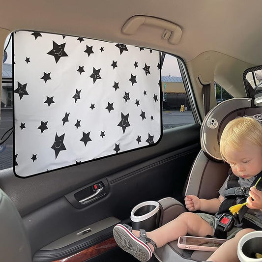EcoNour Magnetic Car Side Window Sun Shade for Baby  Sun Shade for Window with Heat, Glare  UV Protection  Baby Car Window Shades Ensures Privacy Protection  1 Piece (26 x 19 Inches)