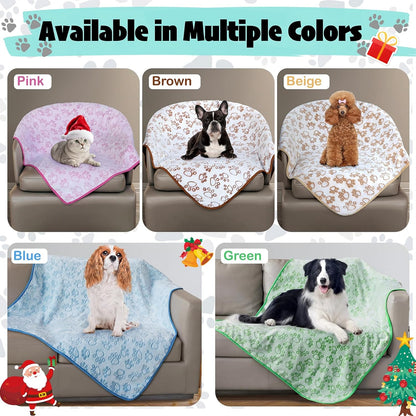 Blue Dog Blanket for Puppy Accesssories Boy, Blue Dog Stuff for Small Kitten Indoor Cats, Washable Soft Puppy Essentials Supplies (24x32") S