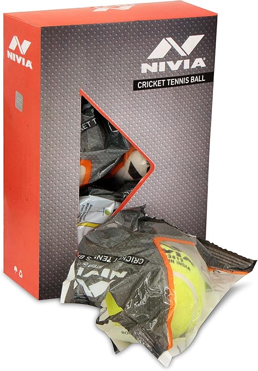 Nivia Heavy Tennis Ball Cricket Ball (Pack of 6)