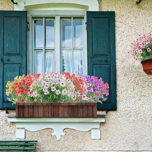 Arisefrom Flowers, Arisefrom Artificial Flowers, Arisefrom Artificial Outdoor Flower, Rainproof Uv Resistant, Lifelike Colorful Daisy Eucalyptus (White, Fill 1 Pot (120 Flowers))