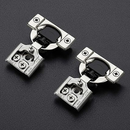 Ravinte 6 Pack 3 Pairs 12 inch Overlay Soft Close Hinges for Kitchen Cabinet Hinges Satin Nickel Hidden Hinges Stainless Steel Concealed Hinge self Closing