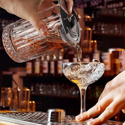 Cocktail Mixing Glass - Premium 21oz - Solid, Stable, Sturdy Hand Blown Crystal - Professional Quality Barware - Gift for Wedding, Anniversary, Birthday, Father's Day