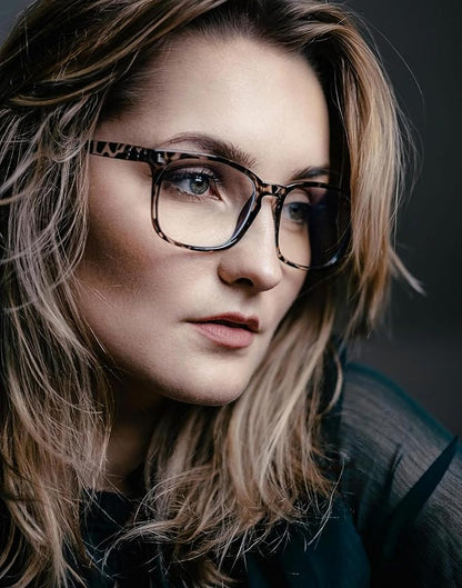 TIJN Blue Light Blocking Glasses for Women Men Clear Frame Square Nerd Eyeglasses Anti Blue Ray Computer Screen Glasses