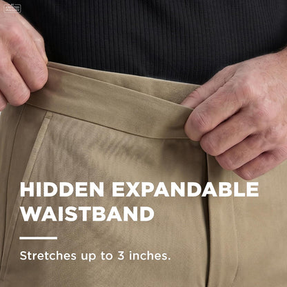 Haggar Men's Premium No Iron Khaki Classic Fit Flat Front Casual Pant (Regular and Big & Tall Sizes)