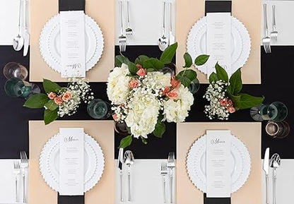 PLASTICPRO 32 Piece Combo Plastic Dinner Plates Disposable Plastic Fancy Heavy Duty Party Dishes 7 inch and 10 inch, White Beaded