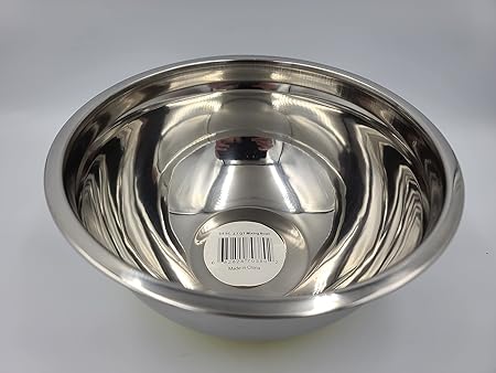 Professional Grade 2.7 Quart Stainless Steel Mixing Bowl With Grip Bottom  Yellow