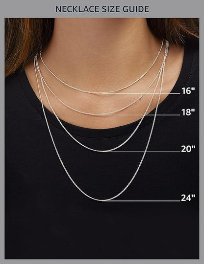 Essentials Genuine or Created Gemstone Birthstone Flower Pendant Necklace with Chain in Sterling Silver, 18" (previously  Collection)