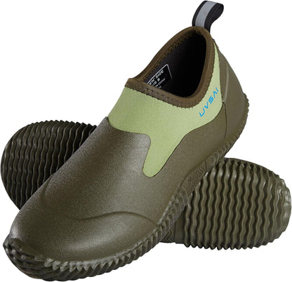 Men’s Waterproof Garden Shoes Rain Boots Slip-On Footwear for Gardening Farming Camping Lawn Care Yard Work