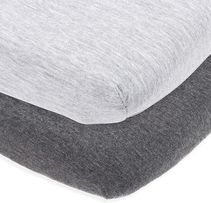 Heather Grey Pack and Play Sheets, 2-Pack - 27 x 39 In