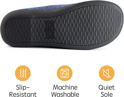 RockDove Men's Sherpa Lined Memory Foam Clog Slipper