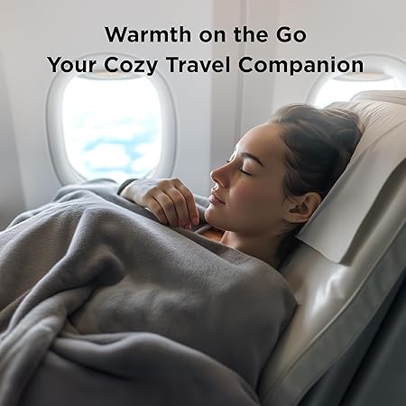 Bedsure Fleece Blanket Twin Size Grey - 300GSM Lightweight Plush Fuzzy Cozy Soft Warm Blanket for Bed, Sofa, Couch, Travel, Camping, 60x80 inches