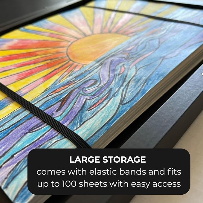 (1 Pack) Kids Artwork Frames Changeable 10x12.5 with Easel Stands, Hangers, Backboards, Shatterproof Plexiglass | 2 Mats Fit 9x12, 8.5x11, A4 Paper Sizes | Large and Easy-Access Kids Art Frame Display and Storage for up to 100 Sheets (Gold)