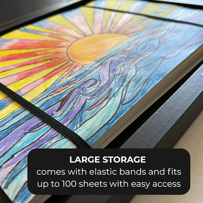(1 Pack) Kids Artwork Frames Changeable 10x12.5 with Easel Stands, Hangers, Backboards, Shatterproof Plexiglass | 2 Mats Fit 9x12, 8.5x11, A4 Paper Sizes | Large and Easy-Access Kids Art Frame Display and Storage for up to 100 Sheets (Gold)