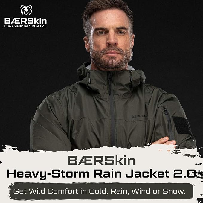 BÆRSkin Heavy-Storm Waterproof Rain Jacket 2.0