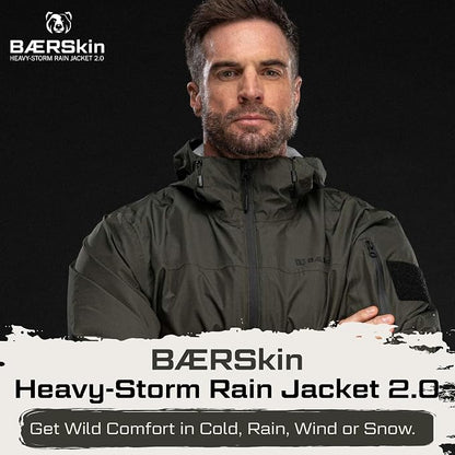 BÆRSkin Heavy-Storm Waterproof Rain Jacket 2.0