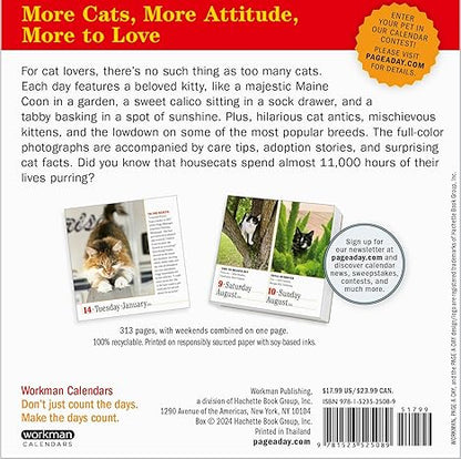 365 Cats Page-A-Day Calendar 2025: The World's Favorite Cat Calendar
