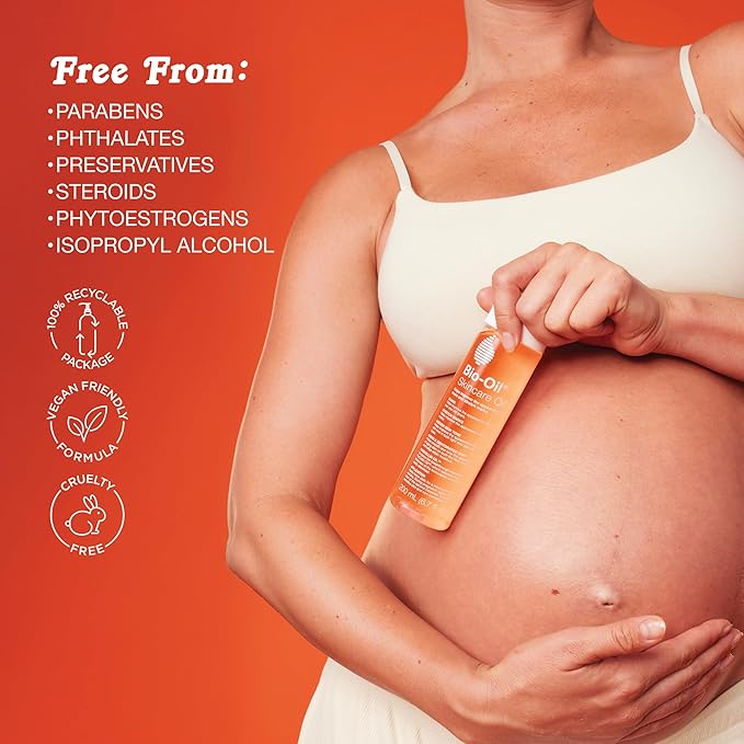 Bio-Oil Skincare Body Oil Serum, Face and Body Moisturizer with Vitamin E  A, for Scars, Stretch Marks, Sensitive Skin, All Skin Types, Dermatologist Recommended, Non-Comedogenic, 2 Oz