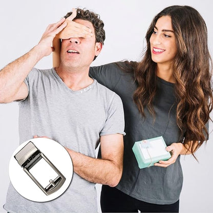 35mm Ratchet Belt Buckle Replacement for 1 14 Slide Belt Strap (32mm)  Hebillas para Cinturones de Hombre, Clip-On Push Blade Click Buckle for Men, Automatic Adjustable Accessory Wedding Casual