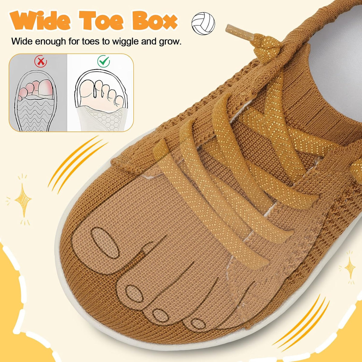 LeIsfIt Toddler Shoes Girls Boys Wide Shoes Kids Zero Drop Minimalist Sneakers Barefoot Slip on Tennis Sneakers