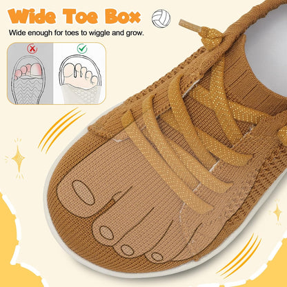 LeIsfIt Toddler Shoes Girls Boys Wide Shoes Kids Zero Drop Minimalist Sneakers Barefoot Slip on Tennis Sneakers