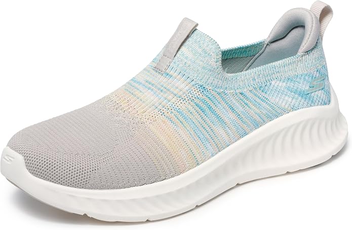 Skechers Women's Go Walk Now Trisha | Air-Cooled Goga Mat Insole, Ultra Light Cushioning, Machine Washable, Stretch Knit Upper, Vegan