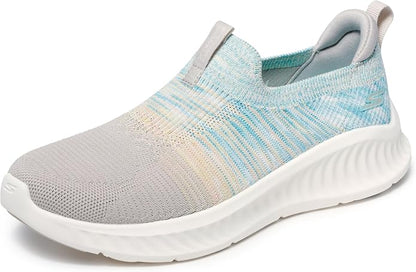 Skechers Women's Go Walk Now Trisha | Air-Cooled Goga Mat Insole, Ultra Light Cushioning, Machine Washable, Stretch Knit Upper, Vegan