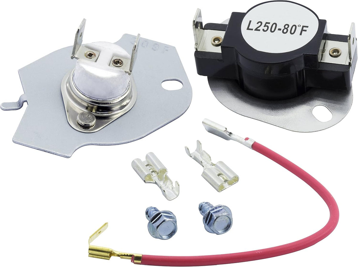 Upgraded 279816 Dryer Thermal Cut-off Kit - Compatible with Whirlpool Kenmore Maytag Amana Dryers - Replaces 3399848 AP3094244 PS334299 3977393 WED6200SW1 NED4600YQ0 NED4600YQ1 NED4655EW1