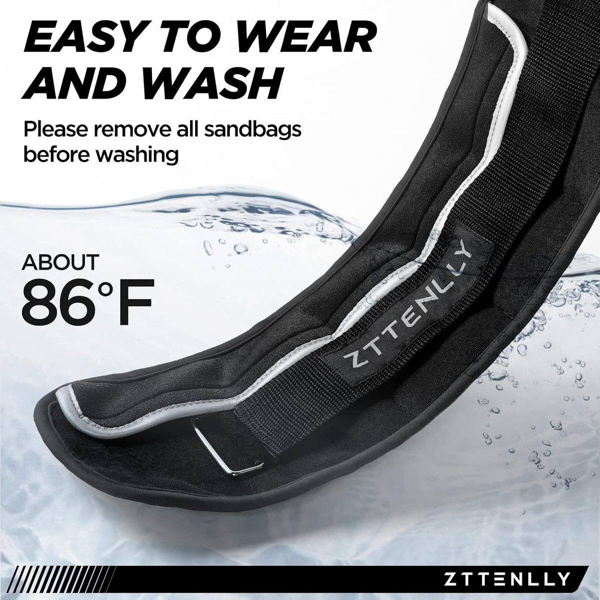 ZTTENLLY Adjustable Ankle Weights with Carry Bag, Pair