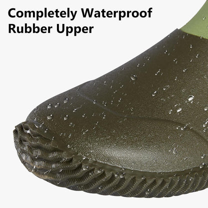 Men’s Waterproof Garden Shoes Rain Boots Slip-On Footwear for Gardening Farming Camping Lawn Care Yard Work