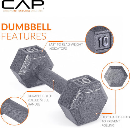 CAP Barbell Cast Iron Hex Dumbbell
