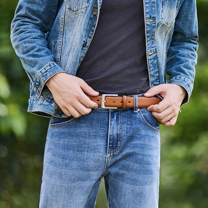 This handmade leather belt from VATAN is a great everyday accessory that pairs well with jeans, suits, and formal wear. Check it out on now! https://a.co/d/07bcYelg