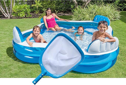 ATIE Pool Spa Leaf Skimmer Net with White Ultra Fine Mesh with 4" Deep Pocket Great for Removing Leaves & Debris in In-Ground Pool Spa and Above Ground Pool, Inflatable Pool, Hot Tub, and Fountain