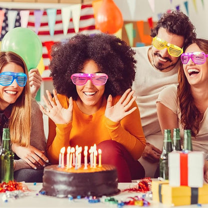 15 Pack Light Up Glasses 5 Colors LED Glasses Glow in The Dark Party Supplies for Kids Adults 80s Shutter Shades Neon Party Favors